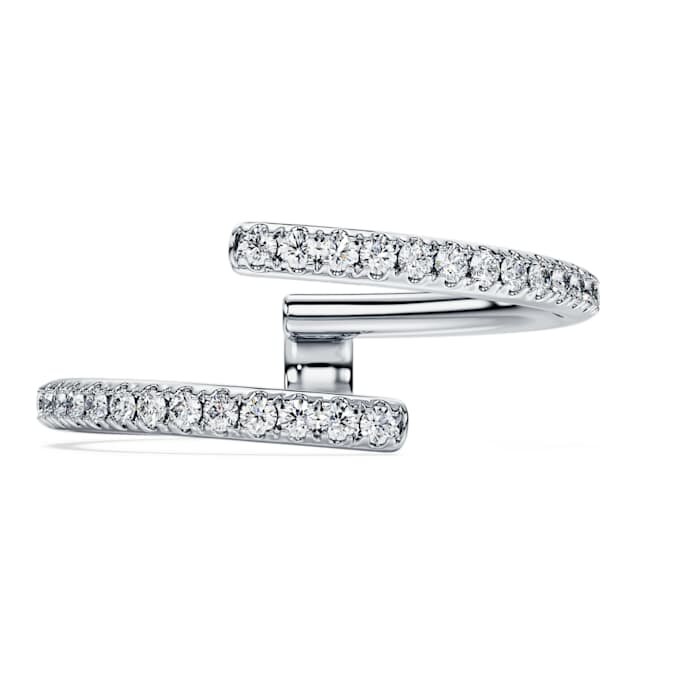 Eternity Open Band Ring Lab-Grown Diamonds 0.2 Ct Tw, Round Shape, 14K White Gold Eternity Open Band Ring Lab-Grown Diamonds 0.2 Ct Tw, Round Shape, 14K White Gold