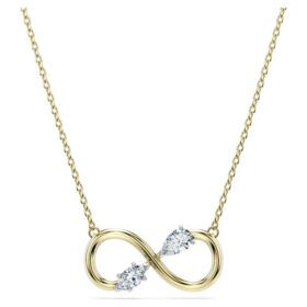 Eternity Pendant Lab-Grown Diamonds 0.35 Ct Tw, Mixed Shapes, 14K Yellow Gold