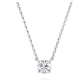 Eternity Pendant Lab-Grown Diamonds 0.5 Ct Tw, Round Shape, Sterling Silver