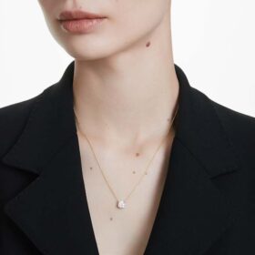 Eternity Solitaire Pendant Lab-Grown Diamonds 1 Ct Tw, Round Shape, 14K Yellow Gold
