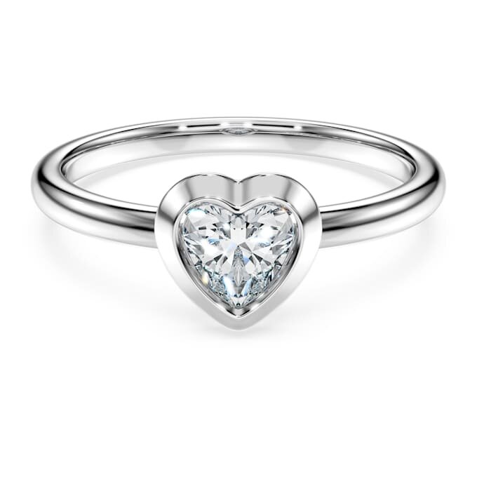 Eternity Solitaire Ring Lab-Grown Diamonds 0.5 Ct Tw, Heart Shape, Sterling Silver Eternity Solitaire Ring Lab-Grown Diamonds 0.5 Ct Tw, Heart Shape, Sterling Silver