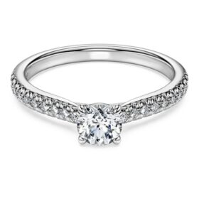 Eternity Solitaire Ring Lab-Grown Diamonds 0.7 Ct Tw, Round Shape, 14K White Gold Eternity Solitaire Ring Lab-Grown Diamonds 0.7 Ct Tw, Round Shape, 14K White Gold