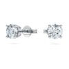 Eternity Solitaire Stud Earrings Lab-Grown Diamonds 1 Ct Tw, Round Shape, 14K White Gold