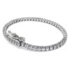 Eternity Tennis Bracelet Lab-Grown Diamonds 3 Ct Tw, Round Shape, 14K White Gold Eternity Tennis Bracelet Lab-Grown Diamonds 3 Ct Tw, Round Shape, 14K White Gold