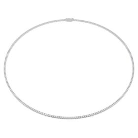 Eternity Tennis Necklace Lab-Grown Diamonds 3 Ct Tw, Round Shape, 14K White Gold