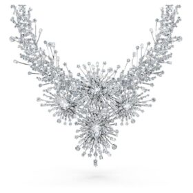 Galaxy Necklace Lab-Grown Diamonds 156.62 Ct Tw, Mixed Shapes, 18K White Gold