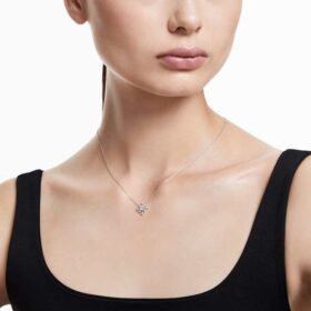 Galaxy Pendant Lab-Grown Diamonds 0.5 Ct Tw, Round Shape, 14K White Gold