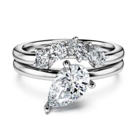 Galaxy Ring Set (2), Lab-Grown Diamonds 1.4 Ct Tw, Pear Shape, 14K White Gold Galaxy Ring Set (2), Lab-Grown Diamonds 1.4 Ct Tw, Pear Shape, 14K White Gold
