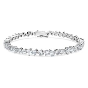Galaxy Tennis Bracelet Lab-Grown Diamonds 5 Ct Tw, Mixed Shapes, 14K White Gold