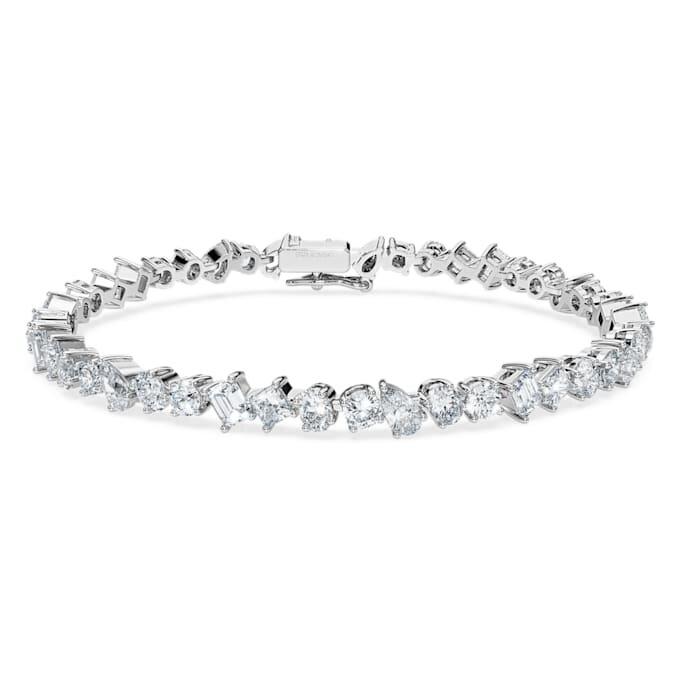 Galaxy Tennis Bracelet Lab-Grown Diamonds 5 Ct Tw, Mixed Shapes, 14K White Gold Galaxy Tennis Bracelet Lab-Grown Diamonds 5 Ct Tw, Mixed Shapes, 14K White Gold