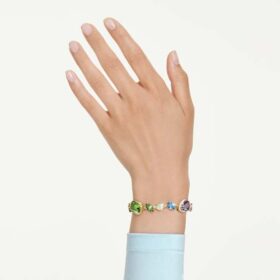 Gema Bracelet Mixed Cuts, Multicolored, Gold-Tone Plated