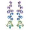 Gema Drop Earrings Mixed Cuts, Chandelier, Long, Multicolored, Gold-Tone Plated