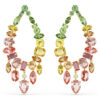 Gema Drop Earrings Mixed Cuts, Chandelier, Multicolored, Gold-Tone Plated