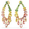 Gema Drop Earrings Mixed Cuts, Chandelier, Multicolored, Gold-Tone Plated