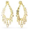 Gema Drop Earrings Mixed Cuts, Chandelier, Multicolored, Gold-Tone Plated