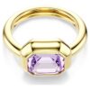 Gema Motif Ring Set (3), Multicolored, Gold-Tone Plated Gema Motif Ring Set (3), Multicolored, Gold-Tone Plated