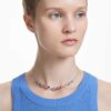 Gema Necklace Mixed Cuts, Multicolored, Rhodium Plated Gema Necklace Mixed Cuts, Multicolored, Rhodium Plated