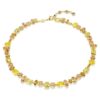 Gema Necklace Mixed Cuts, Yellow, Gold-Tone Plated Gema Necklace Mixed Cuts, Yellow, Gold-Tone Plated
