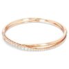 Hyperbola Bangle White, Rose Gold-Tone Plated Hyperbola Bangle White, Rose Gold-Tone Plated