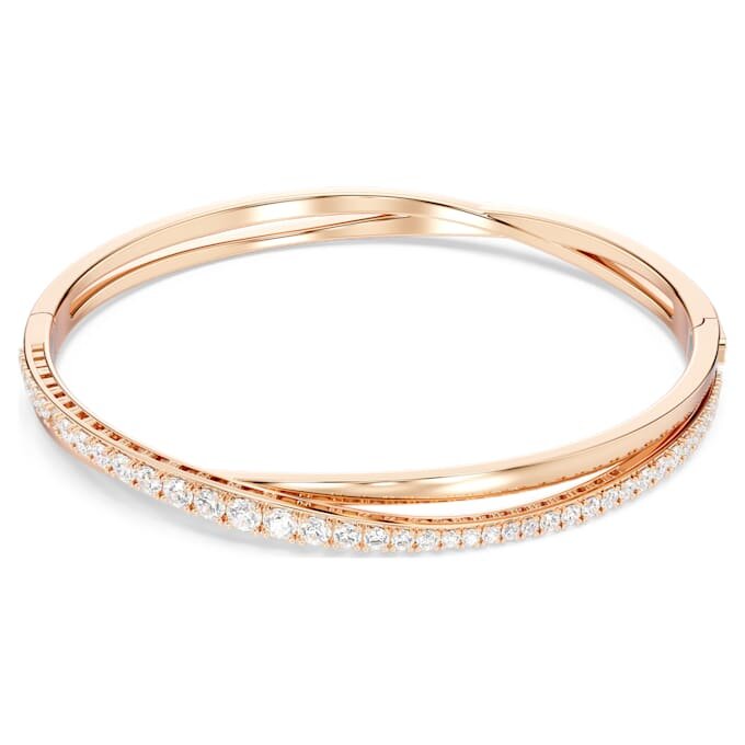 Hyperbola Bangle White, Rose Gold-Tone Plated Hyperbola Bangle White, Rose Gold-Tone Plated
