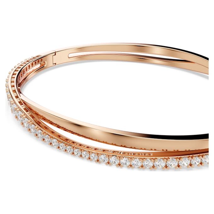 Hyperbola Bangle White, Rose Gold-Tone Plated Hyperbola Bangle White, Rose Gold-Tone Plated