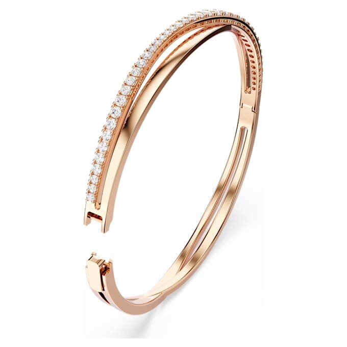 Hyperbola Bangle White, Rose Gold-Tone Plated Hyperbola Bangle White, Rose Gold-Tone Plated