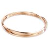 Hyperbola Bangle White, Rose Gold-Tone Plated Hyperbola Bangle White, Rose Gold-Tone Plated