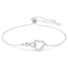 Hyperbola Bracelet Infinity and Heart, White, Rhodium Plated Hyperbola Bracelet Infinity and Heart, White, Rhodium Plated