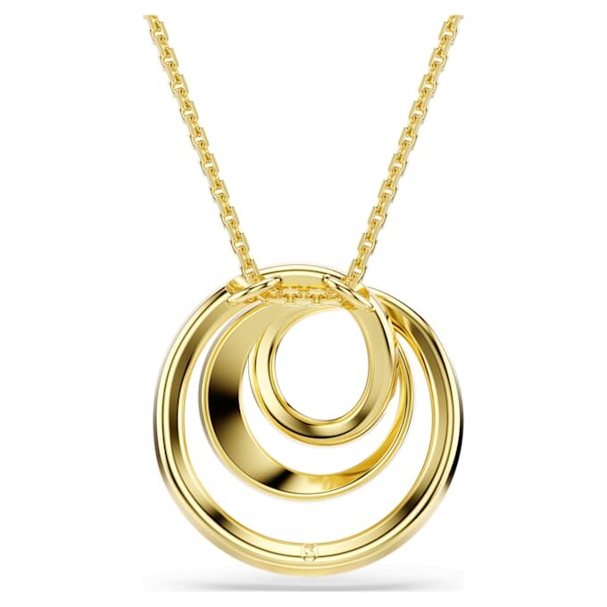 Hyperbola Necklace Round Cut, White, Gold-Tone Plated Hyperbola Necklace Round Cut, White, Gold-Tone Plated