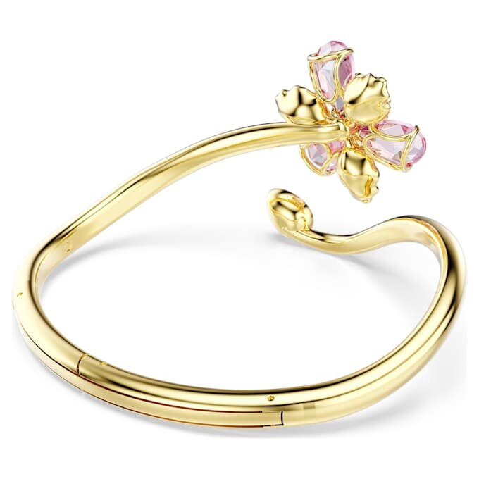 Idyllia Bangle Mixed Cuts, Flower, Multicolored, Gold-Tone Plated Idyllia Bangle Mixed Cuts, Flower, Multicolored, Gold-Tone Plated