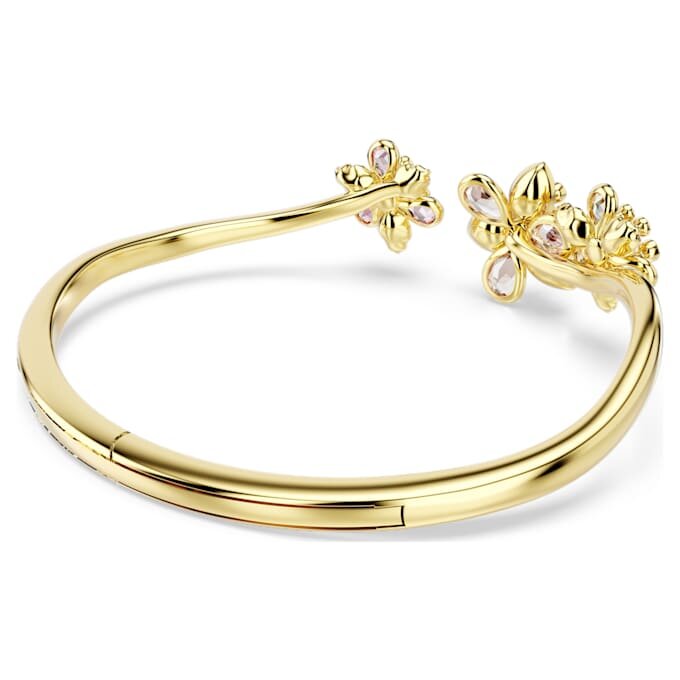 Idyllia Bangle Mixed Cuts, Flower, Multicolored, Gold-Tone Plated Idyllia Bangle Mixed Cuts, Flower, Multicolored, Gold-Tone Plated