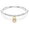 Idyllia Bangle Mixed Cuts, Heart, Pink, Mixed Metal Finish