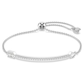 Idyllia Bracelet Mixed Cuts, Arrow, White, Rhodium Plated