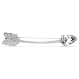 Idyllia Brooch Mixed Cuts, Arrow, White, Rhodium Plated Idyllia Brooch Mixed Cuts, Arrow, White, Rhodium Plated