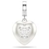 Idyllia Charm Mixed Cuts, Pearl-Colored Coating, Heart, White, Rhodium Plated Idyllia Charm Mixed Cuts, Pearl-Colored Coating, Heart, White, Rhodium Plated