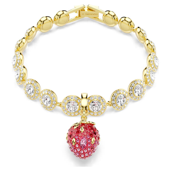 Idyllia Charm Mixed Cuts, Strawberry, Red, Gold-Tone Plated Idyllia Charm Mixed Cuts, Strawberry, Red, Gold-Tone Plated