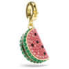 Idyllia Charm Mixed Cuts, Watermelon, Multicolored, Gold-Tone Plated Idyllia Charm Mixed Cuts, Watermelon, Multicolored, Gold-Tone Plated