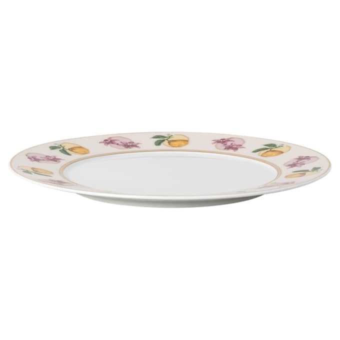 Idyllia Dessert Plate Porcelain, Crystal Print Motif, Lily Citron, Multicolored Idyllia Dessert Plate Porcelain, Crystal Print Motif, Lily Citron, Multicolored