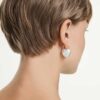 Idyllia Drop Earrings Mixed Cuts, Heart, White, Gold-Tone Plated