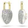 Idyllia Drop Earrings Mixed Cuts, Heart, White, Gold-Tone Plated