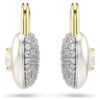 Idyllia Drop Earrings Mixed Cuts, Heart, White, Gold-Tone Plated