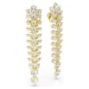 Idyllia Drop Earrings Mixed Cuts, Long, White, Gold-Tone Plated Idyllia Drop Earrings Mixed Cuts, Long, White, Gold-Tone Plated