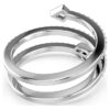 Idyllia Motif Ring Mixed Cuts, Arrow, White, Rhodium Plated