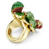 Idyllia Motif Ring Multicolored, Gold-Tone Plated Idyllia Motif Ring Multicolored, Gold-Tone Plated
