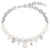 Idyllia Necklace Crystal Pearl, Mixed Cuts, White, Rhodium Plated Idyllia Necklace Crystal Pearl, Mixed Cuts, White, Rhodium Plated