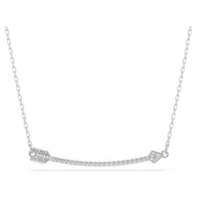 Idyllia Pendant Mixed Cuts, Arrow, White, Rhodium Plated