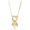 Idyllia Pendant Mixed Cuts, Heart, Key, Pink, Gold-Tone Plated Idyllia Pendant Mixed Cuts, Heart, Key, Pink, Gold-Tone Plated
