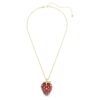 Idyllia Pendant Mixed Cuts, Strawberry, Red, Gold-Tone Plated Idyllia Pendant Mixed Cuts, Strawberry, Red, Gold-Tone Plated