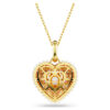 Idyllia Pendant Octagon Cut, Crystal Pearl, Heart, Pink, Gold-Tone Plated Idyllia Pendant Octagon Cut, Crystal Pearl, Heart, Pink, Gold-Tone Plated