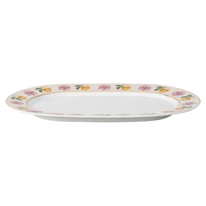 Idyllia Platter Porcelain, Crystal Print Motif, Lily Citron, Small, Multicolored Idyllia Platter Porcelain, Crystal Print Motif, Lily Citron, Small, Multicolored